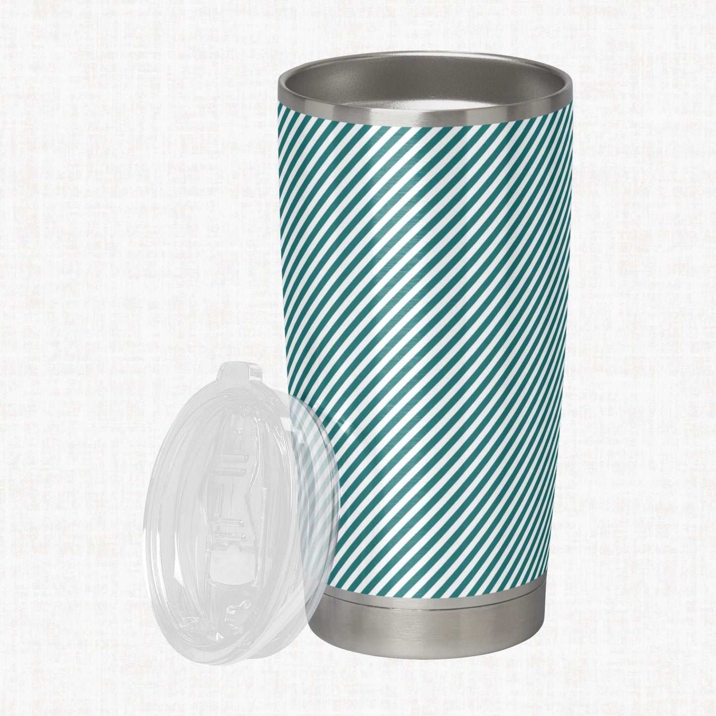 Essential Stripes teal digital paper pack containing 16 seamless JPG patterns, including eight straight stripes and eight diagonal stripes.