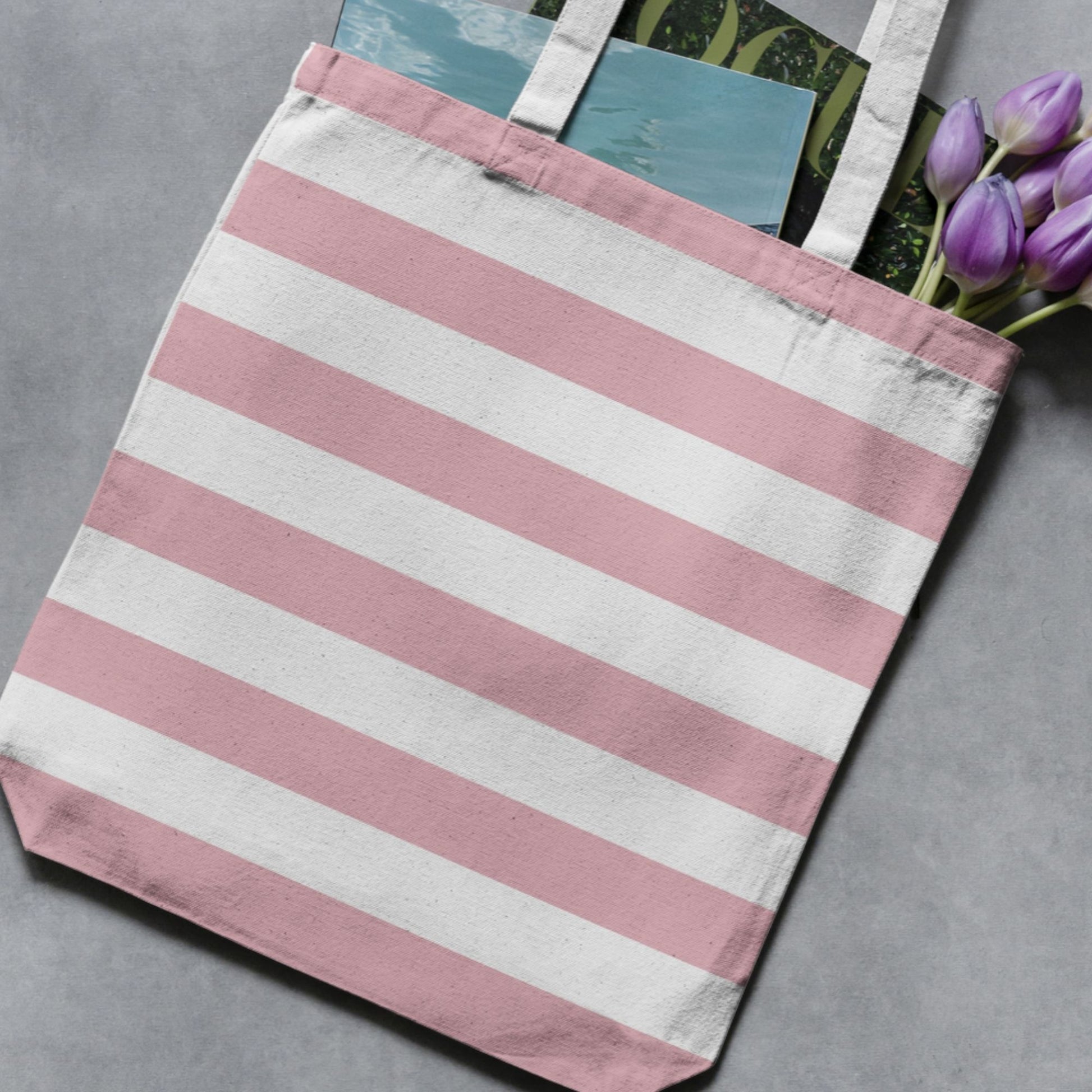 Coordinating straight and diagonal blush pink stripe backgrounds from the Essential Stripes collection, suitable for layering with florals, gingham and checks.